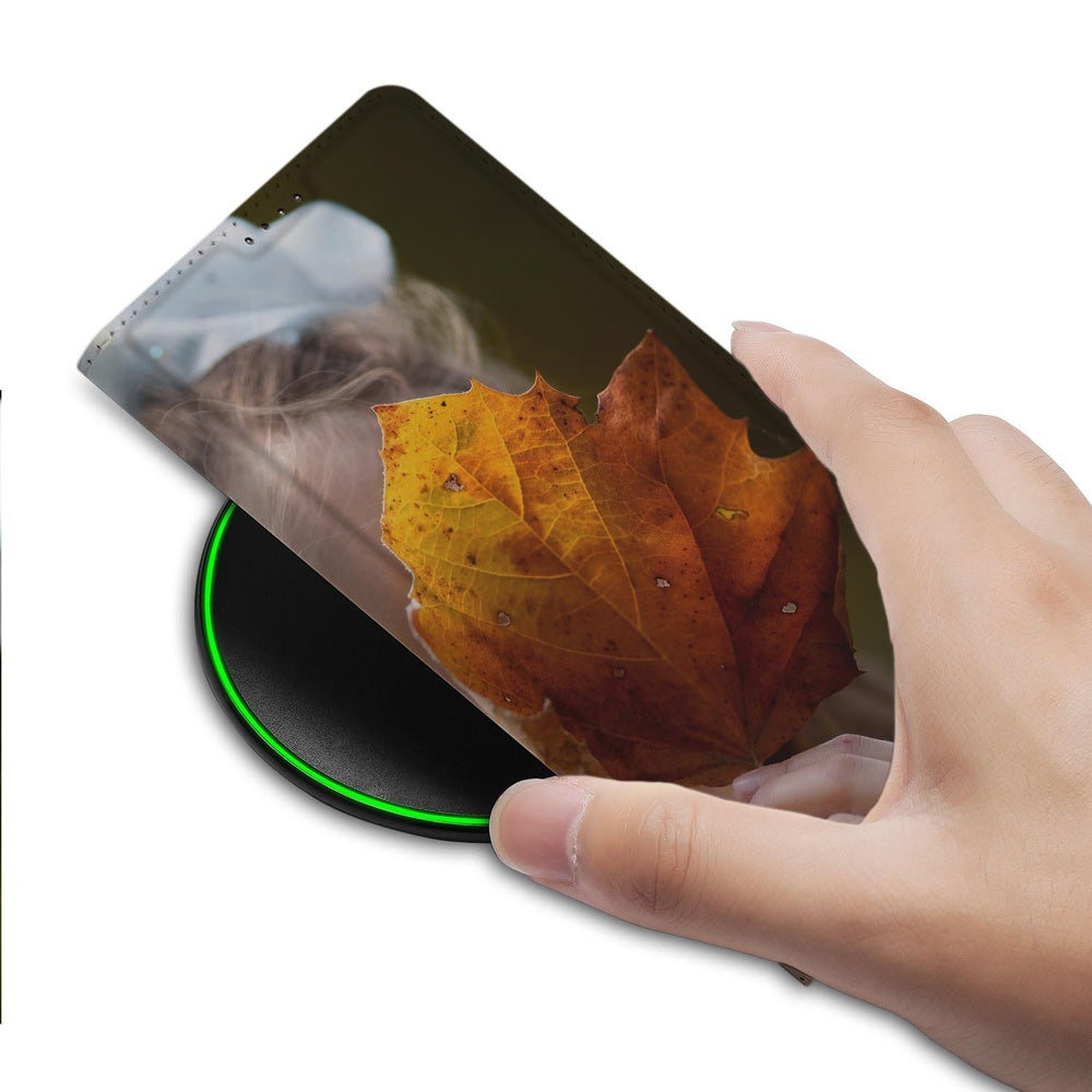 Samsung S25 FE Hoesje Maken | Stand Case afbeelding hand blad draadloos opladen