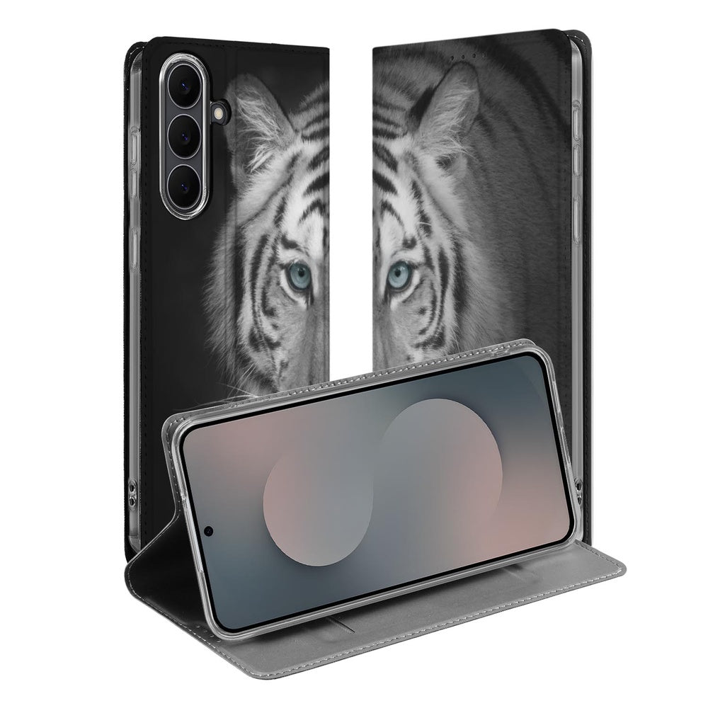 Samsung Galaxy S25 FE Stand Case Hoesje Tijger voorkant achterkant