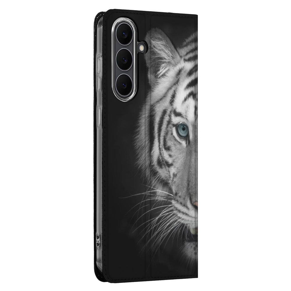 Samsung Galaxy S25 FE Stand Case Hoesje Tijger zijkant