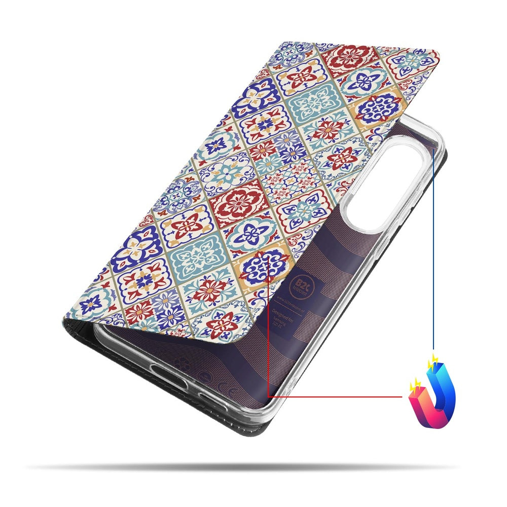 Samsung Galaxy S25 FE Wallet Case Tiles Color aanzicht