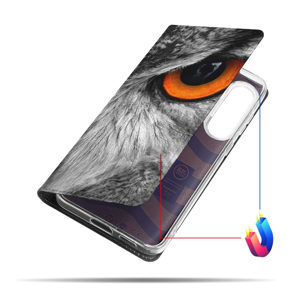 Book Case Samsung Galaxy S25 FE Uil Owl-print aanzicht