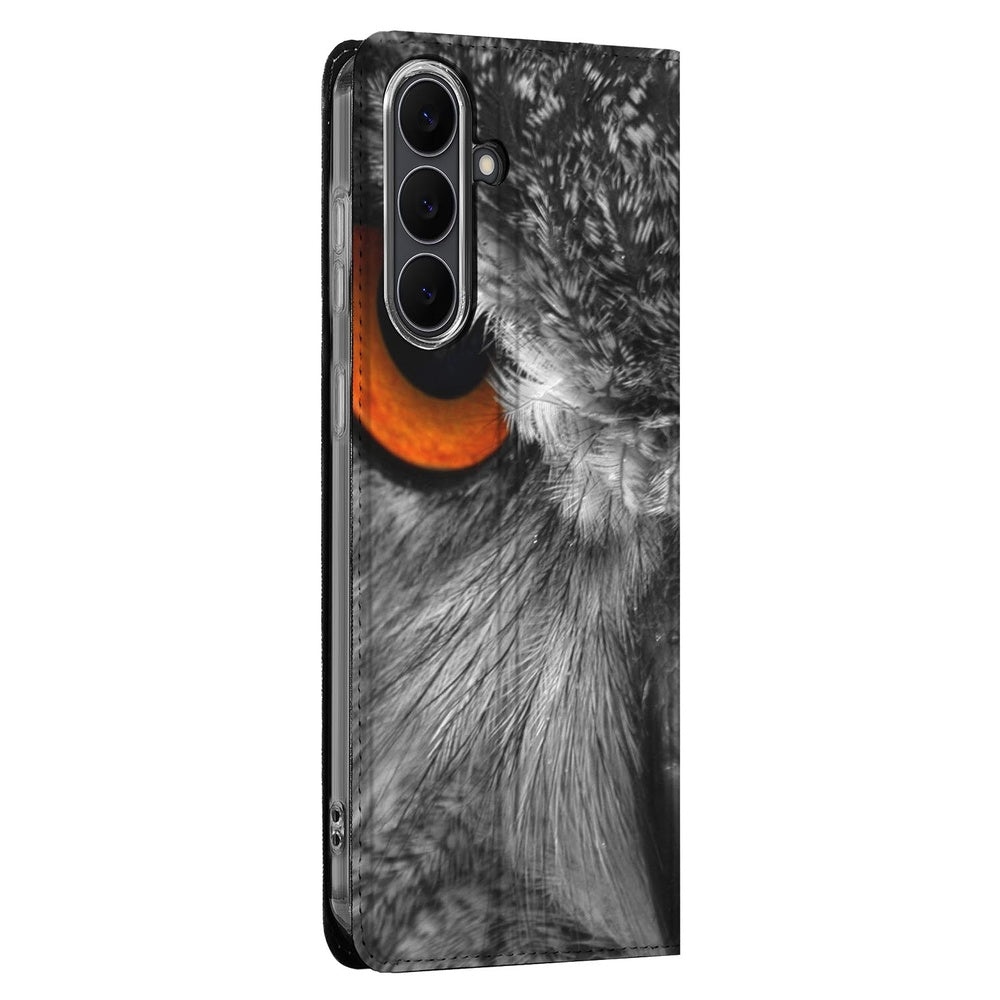 Book Case Samsung Galaxy S25 FE Uil Owl-print zijaanzicht
