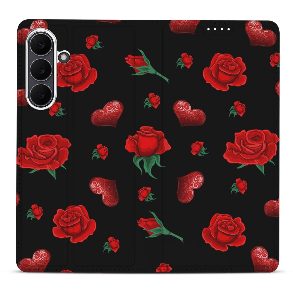 Book Cover Samsung Galaxy S25FE Valentine hoesje rozen harten