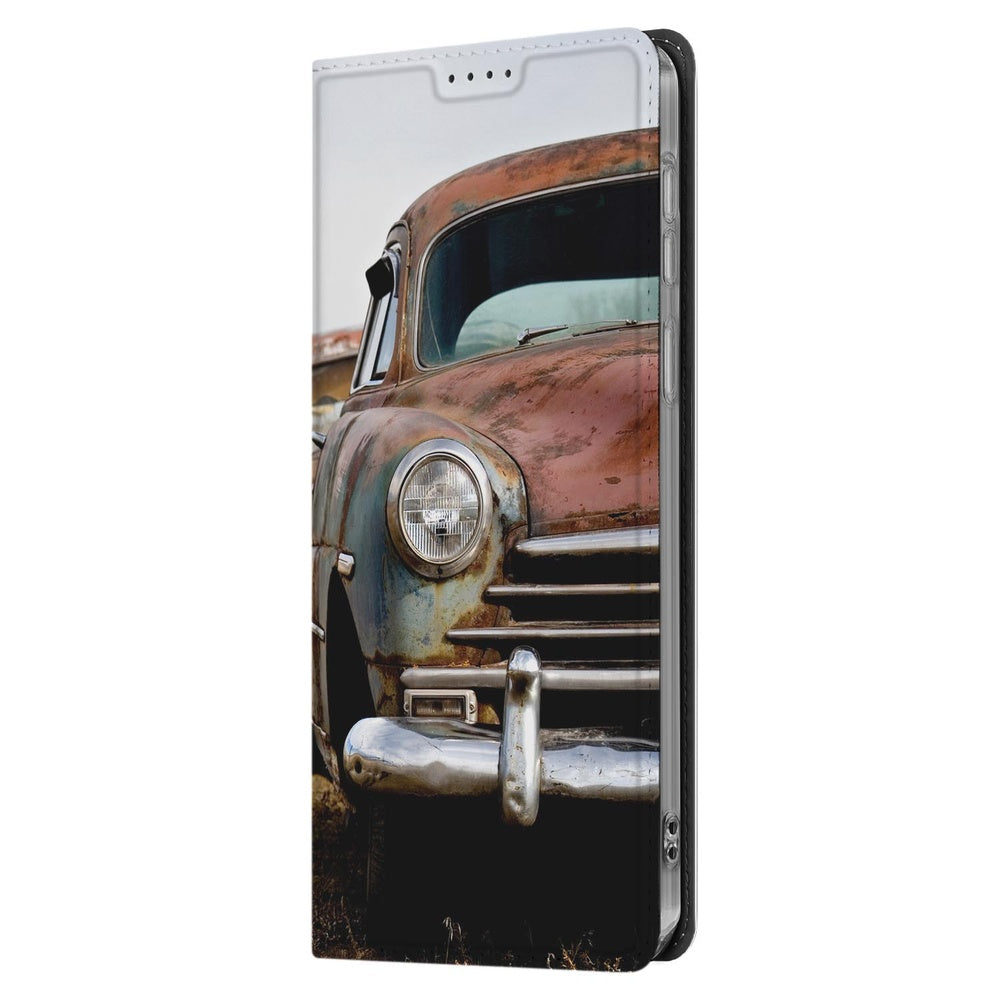 Samsung Galaxy S25 FE Bookcase Vintage Auto zijkant retro auto
