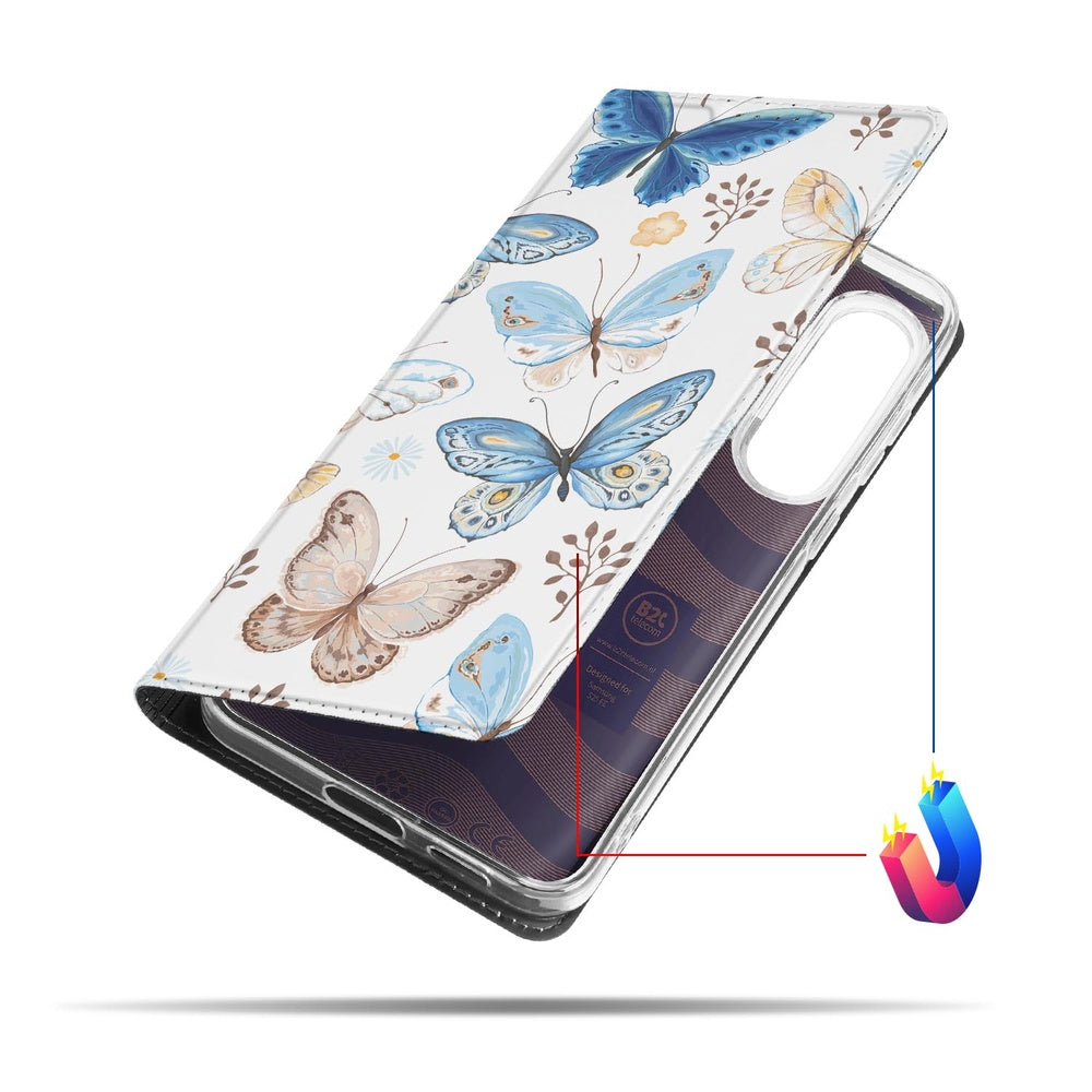 Samsung Galaxy S25 FE Flip Style Cover Vlinder hoesje vlinder design boven