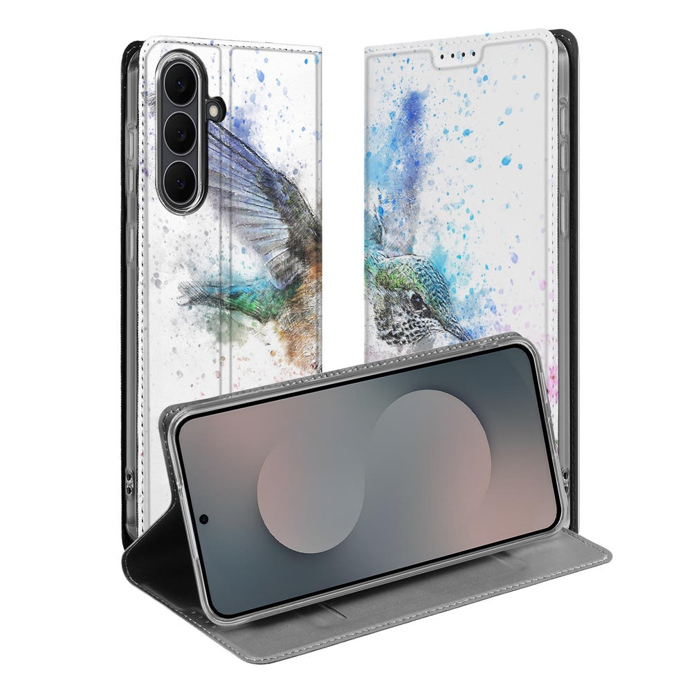 Samsung Galaxy S25 FE Smart Cover Hoesje Vogel vogelmotief design aanzicht