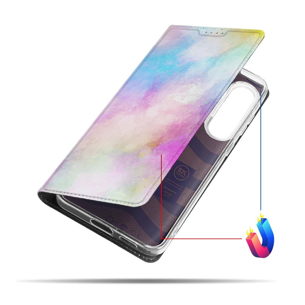Samsung Galaxy S25 FE Wallet Case Watercolor Light hoesje aanzicht