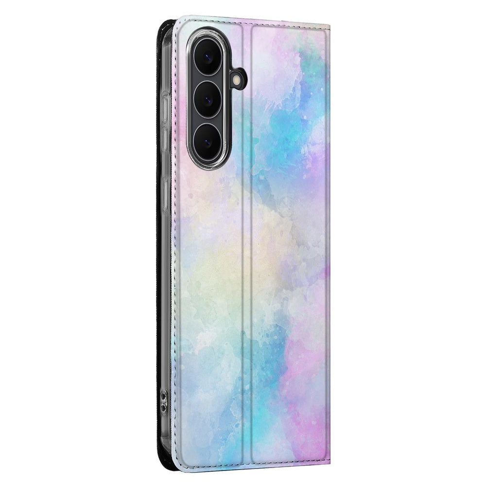 Samsung Galaxy S25 FE Wallet Case Watercolor Light zijaanzicht
