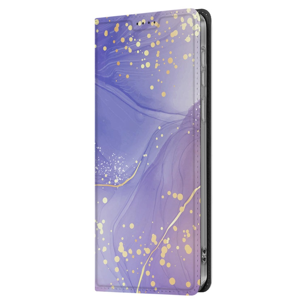 Samsung Galaxy S25 FE Telefoonhoesje met pashouder Watercolor Paars design Watercolor Paars aanzicht