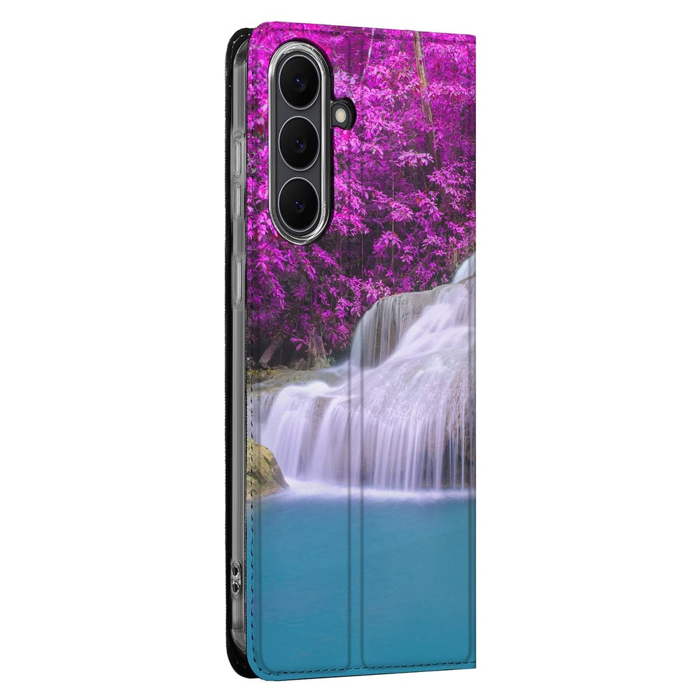 Samsung Galaxy S25 FE Telefoonhoesje met magneet Waterval waterfall design zijaanzicht