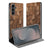 Samsung Galaxy S25 FE Bookcase Wooden Cubes beschermhoes houten kubussen voorzijde