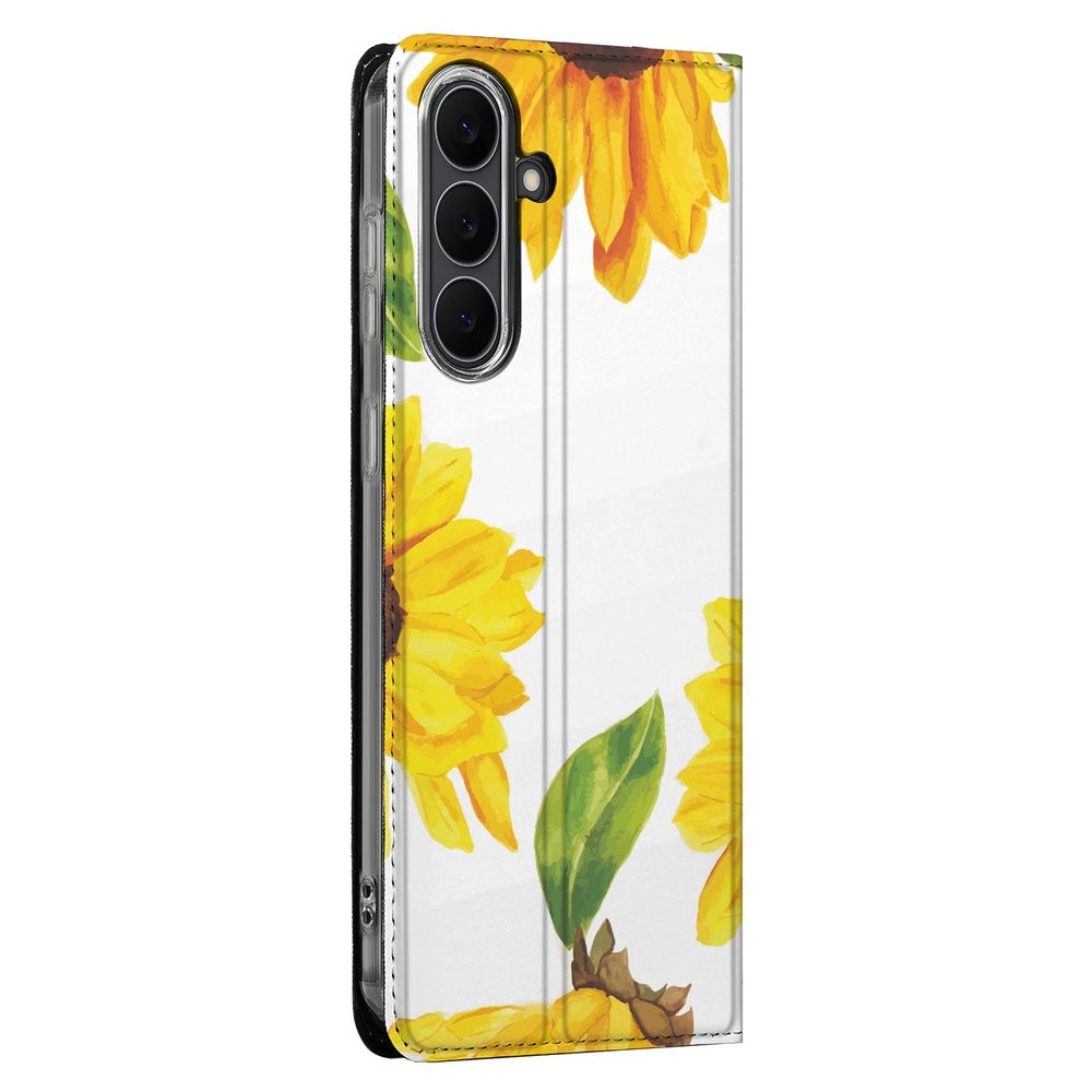 Samsung Galaxy S25 FE Telefoonhoesje Zonnebloemen design hoesje aanzicht