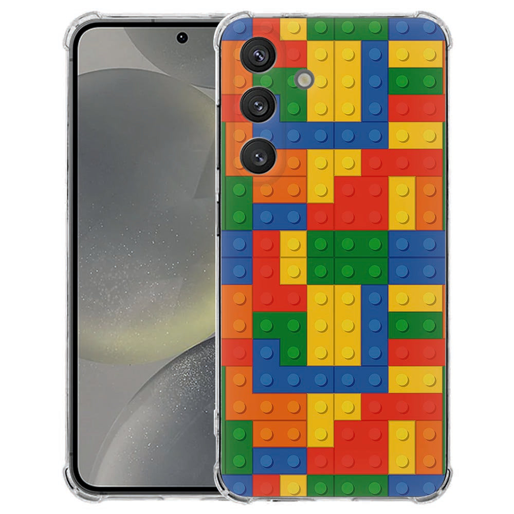 Samsung Galaxy S25 FE Hoesje - Blokken TPU Antishock