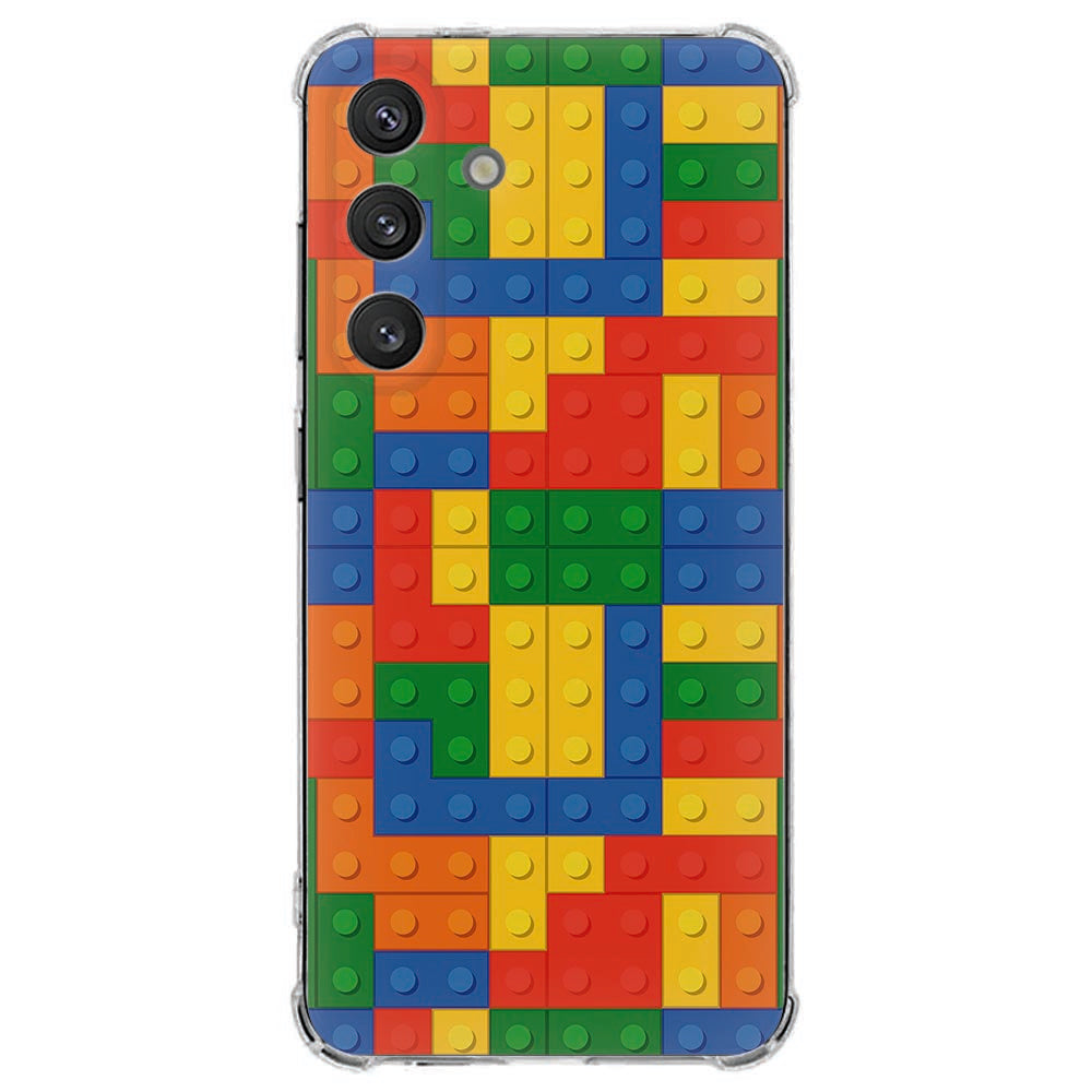 Samsung Galaxy S25 FE Hoesje - Blokken TPU Antishock
