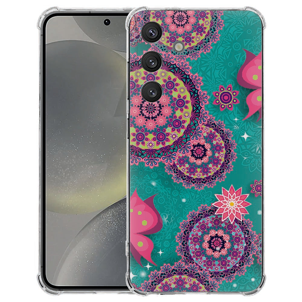Samsung Galaxy S25 FE Hoesje - Cirkels en Vlinders TPU Antishock