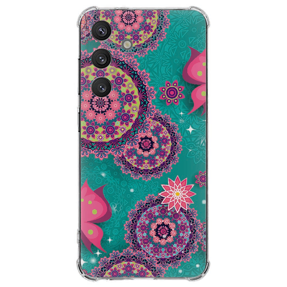 Samsung Galaxy S25 FE Hoesje - Cirkels en Vlinders TPU Antishock