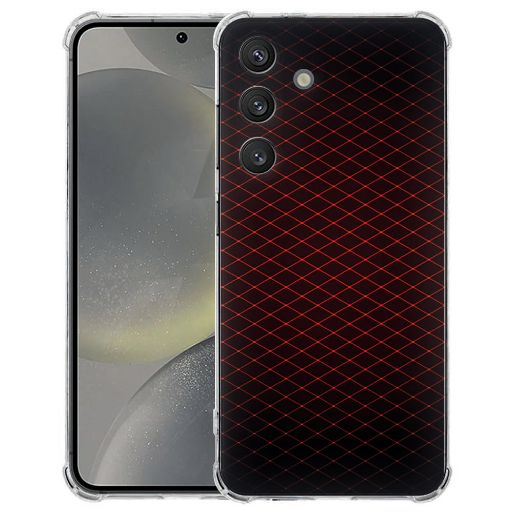 Samsung Galaxy S25 FE Hoesje - Geruit Rood TPU Antishock