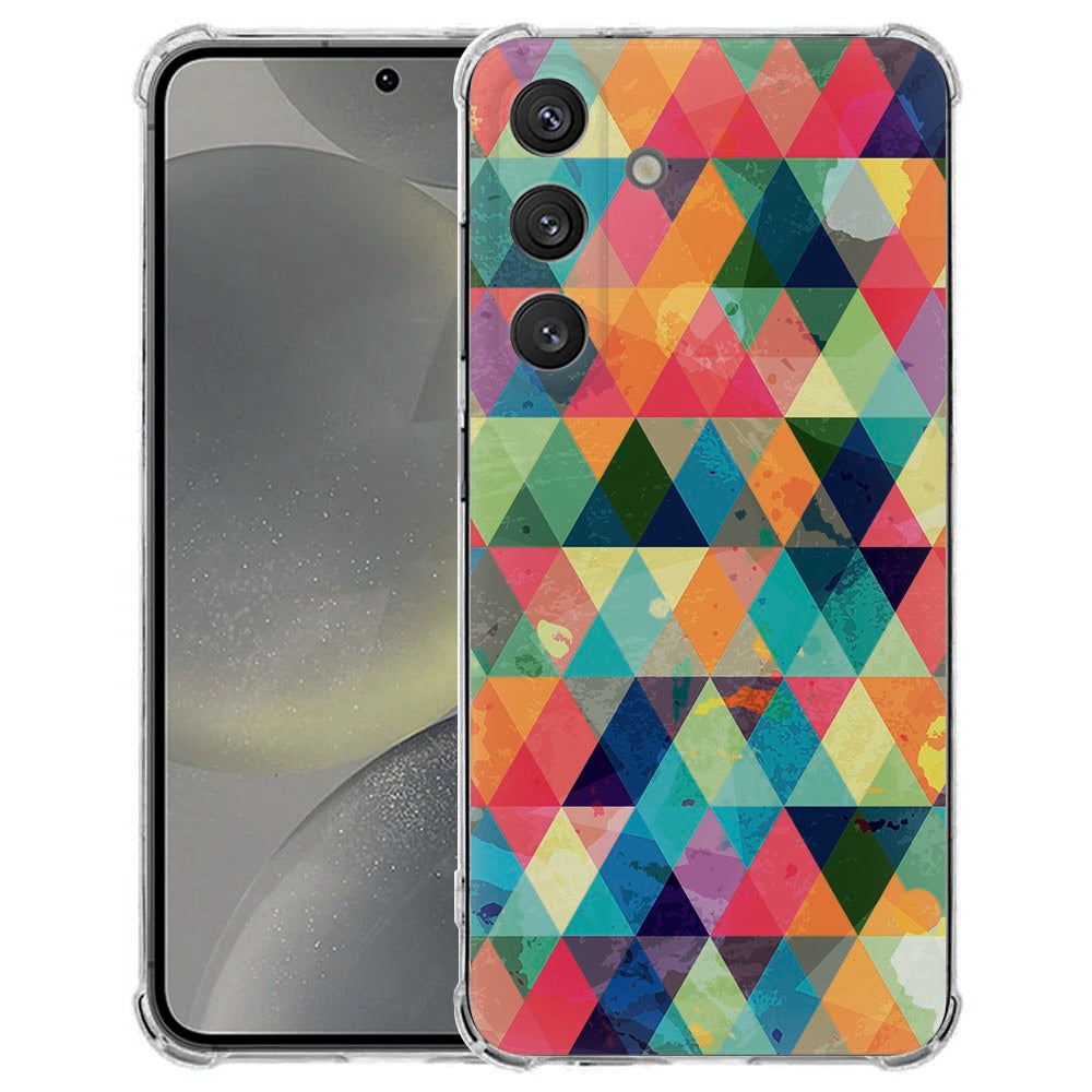 Samsung Galaxy S25 FE Hoesje - Geruit TPU Antishock