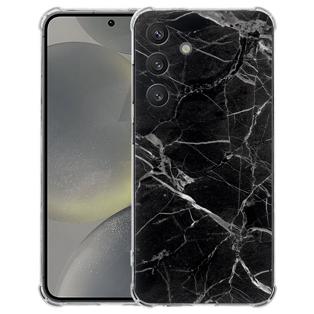 Samsung Galaxy S25 FE Hoesje - Marmer Zwart TPU Antishock
