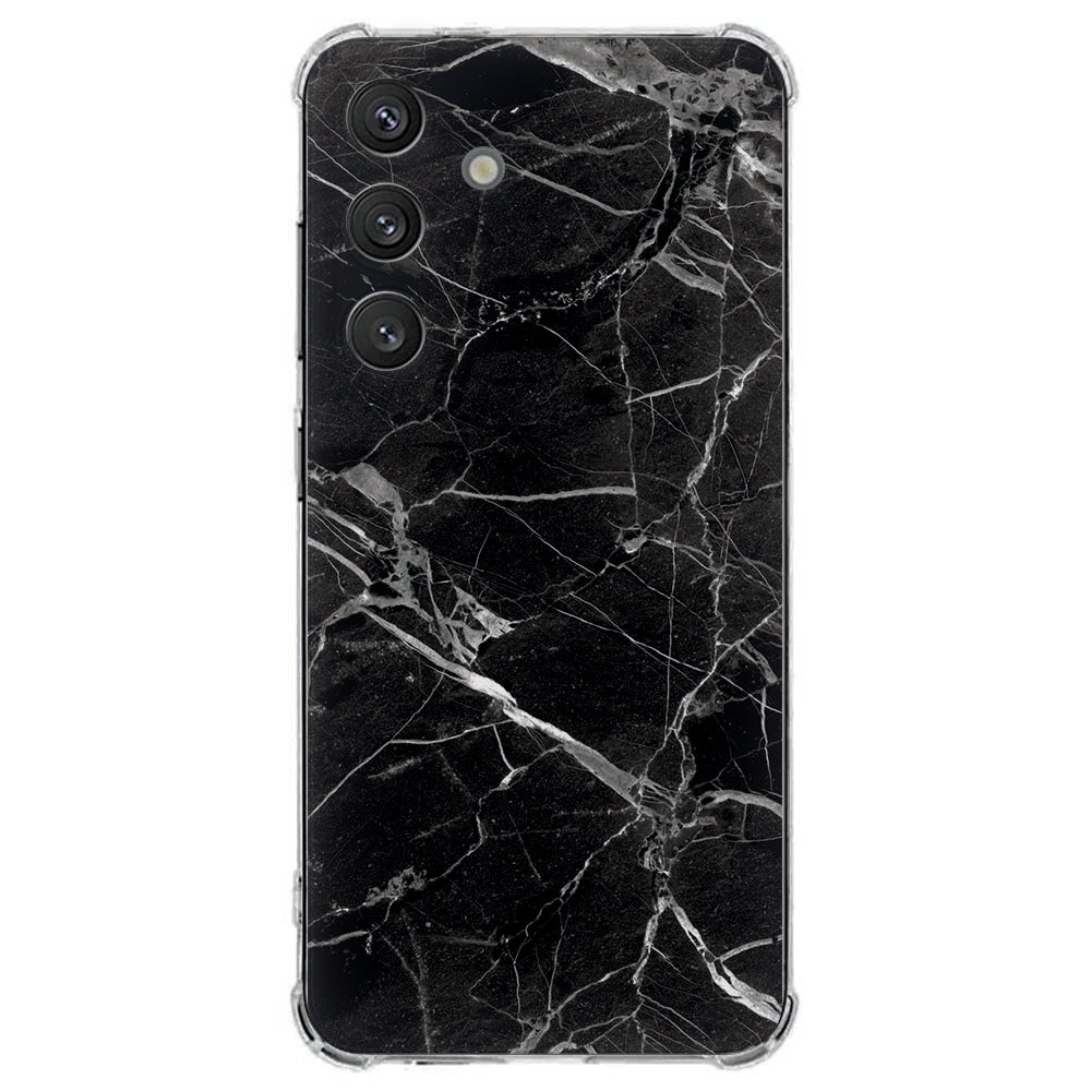 Samsung Galaxy S25 FE Hoesje - Marmer Zwart TPU Antishock