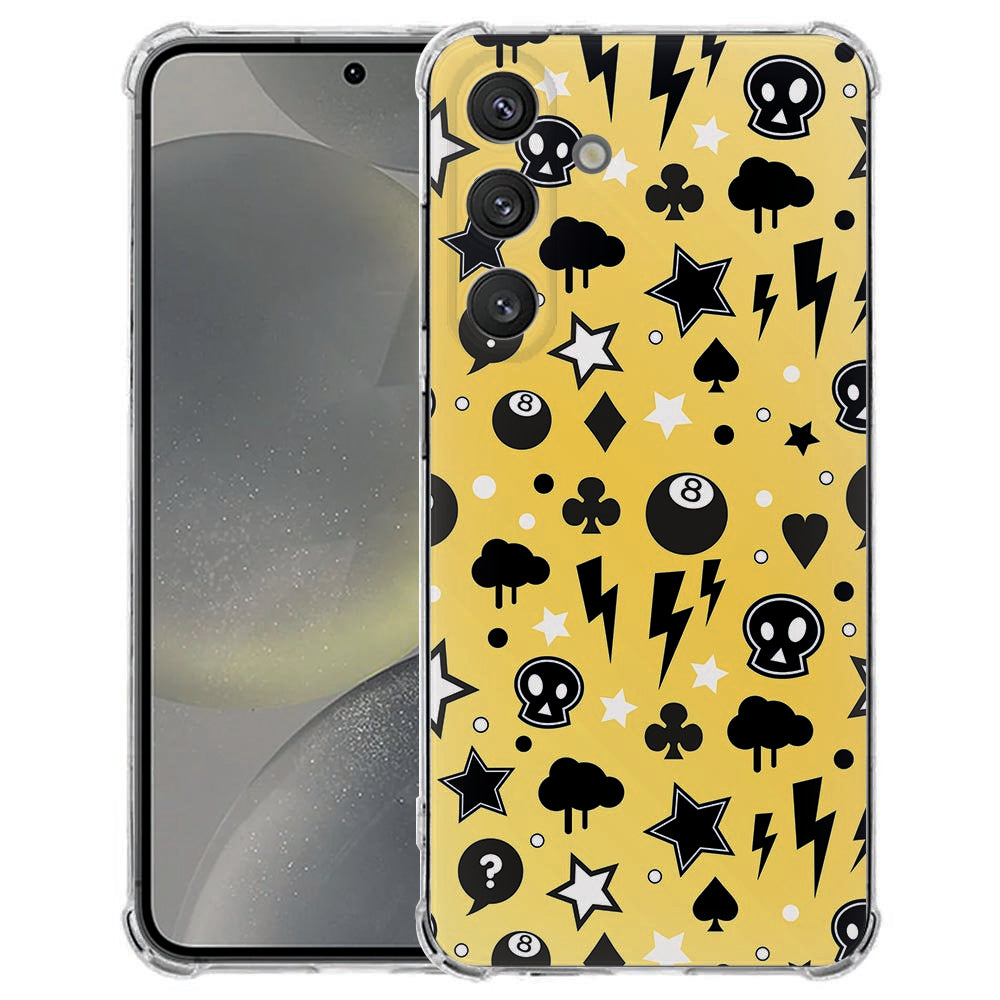 Samsung Galaxy S25 FE Softcase Samsung Galaxy S25 FE Hoesje - Punk Yellow TPU Antishock Aanzicht.