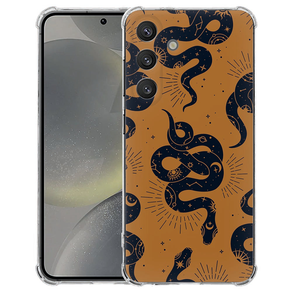 Samsung Galaxy S25 FE Flexibele back cover - Snakes TPU Antishock achterkant met slangenpatroon.