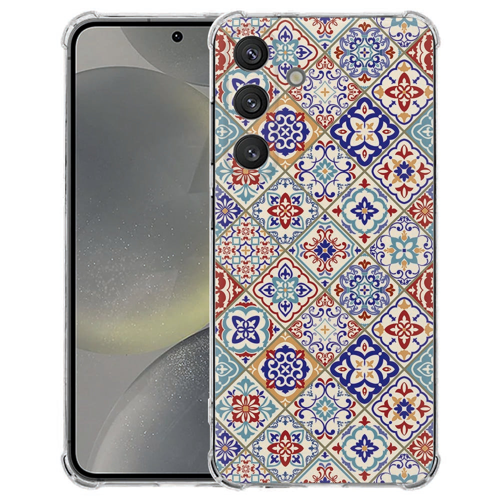 Samsung Galaxy S25 FE Softcase - Tiles Color TPU Antishock Vooraanzicht.