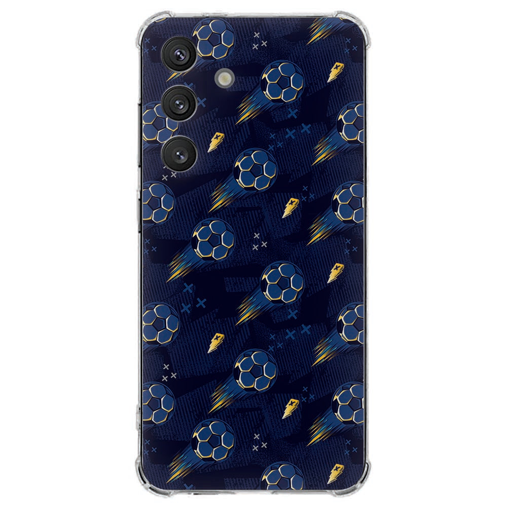 Samsung Galaxy S25 FE Hoesje Voetbal TPU Antishock Achteraanzicht.