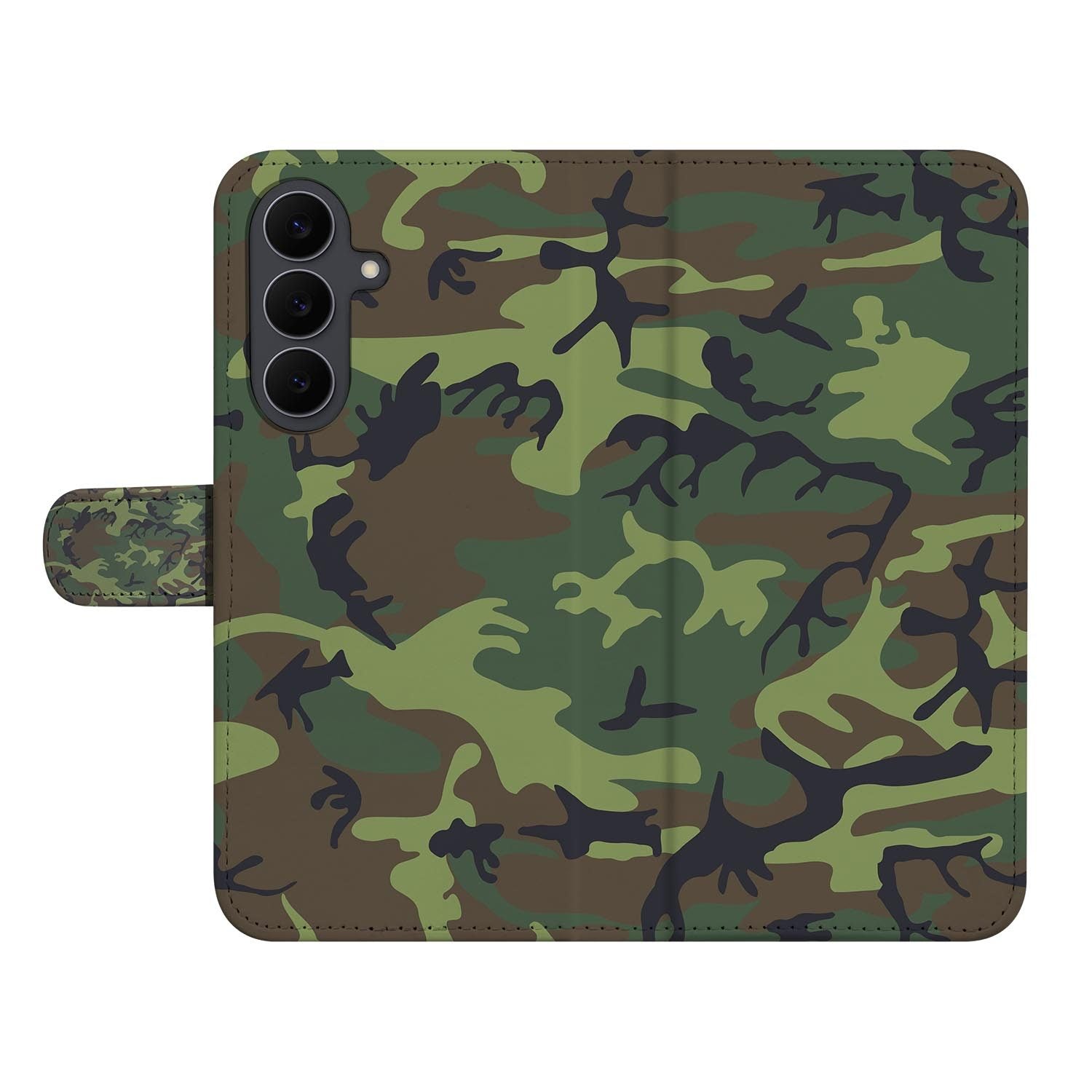 Book case Army Dark voor de Samsung Galaxy S26 FE met ruimte voor pasjes en briefgeld
