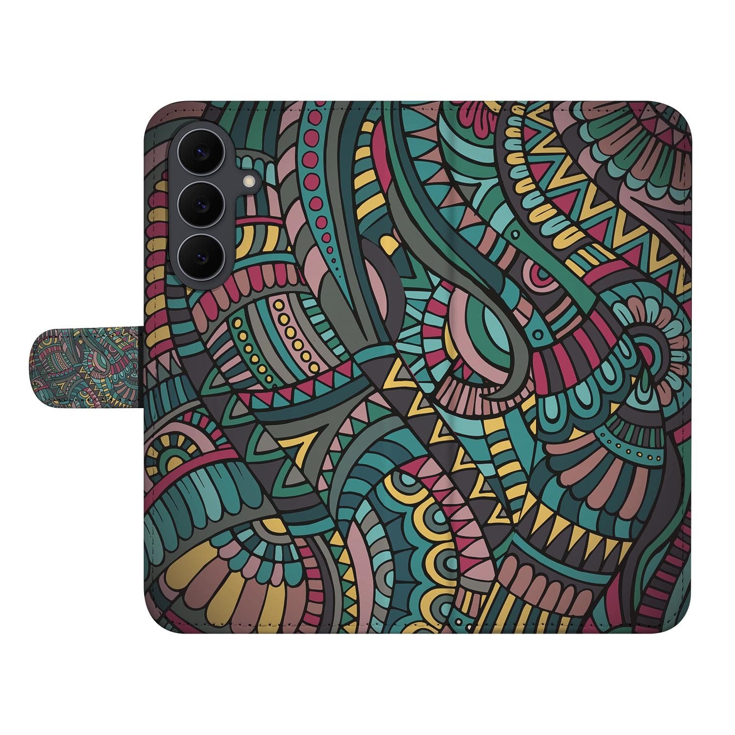 Aztec book case voor de Samsung Galaxy S26 FE met vakken voor pasjes