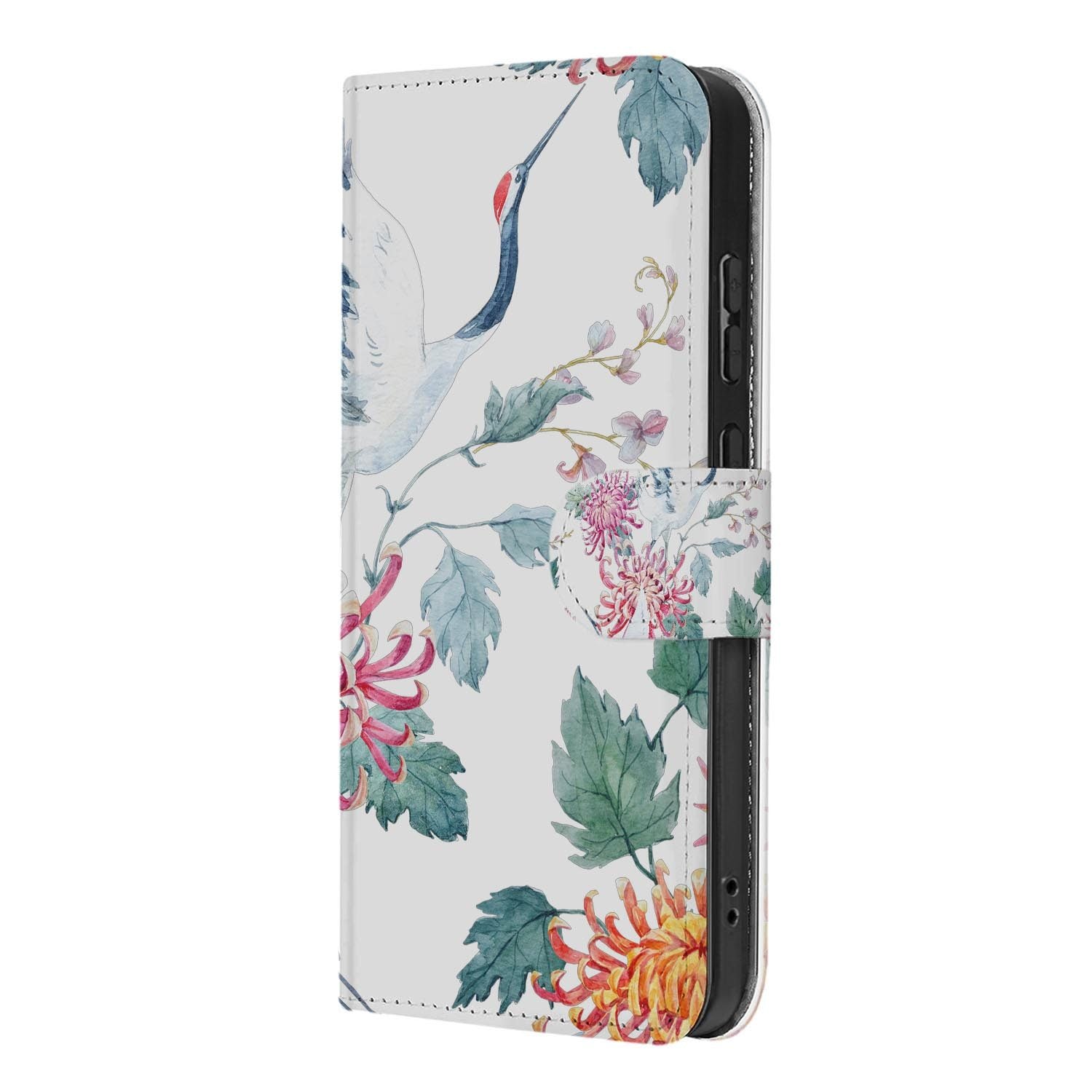 Kunstleren klaphoesje Samsung Galaxy S26 FE bedrukt met Bird Flowers design