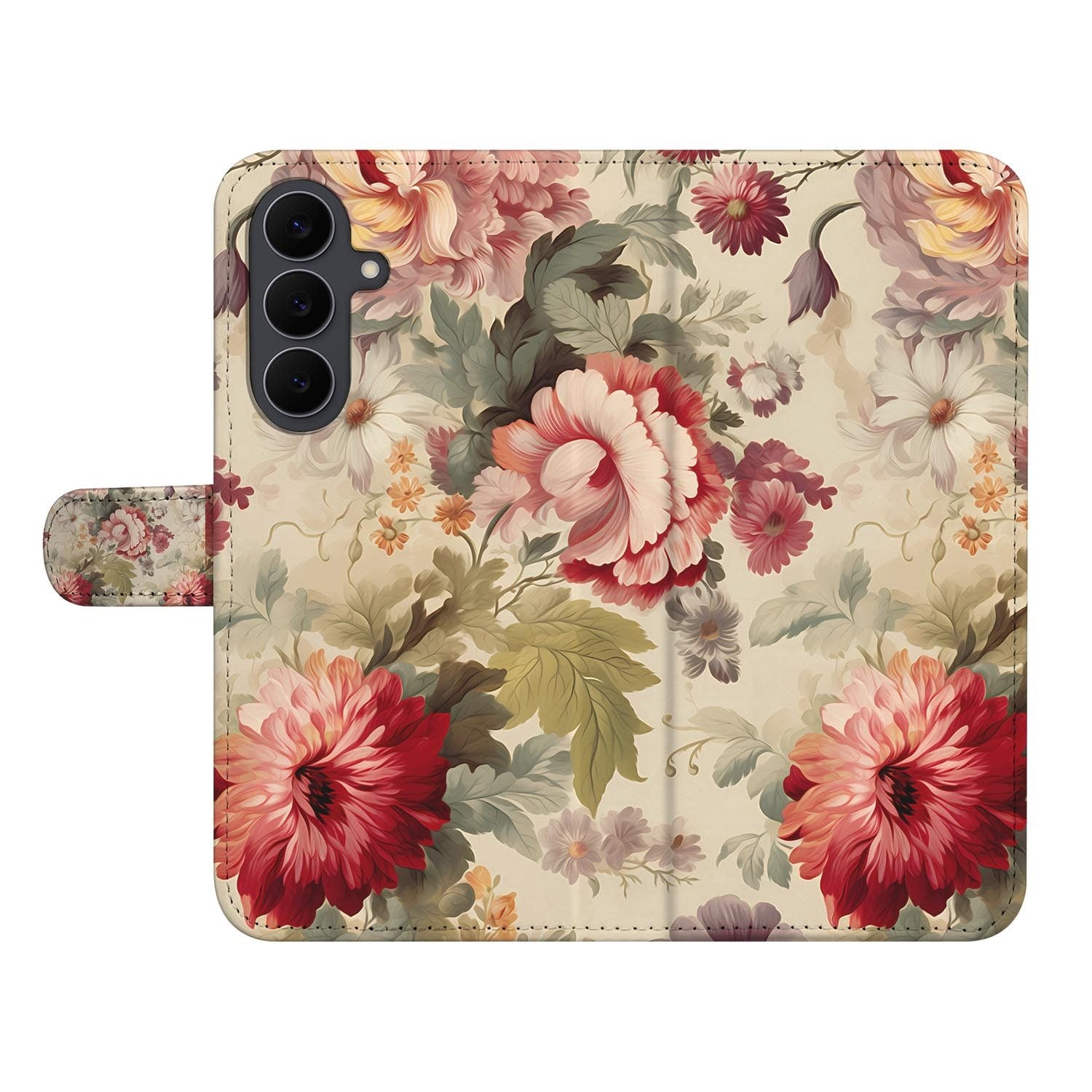 Wallet hoesje Bloemen voor de Samsung Galaxy S26 FE met ruimte voor pasjes