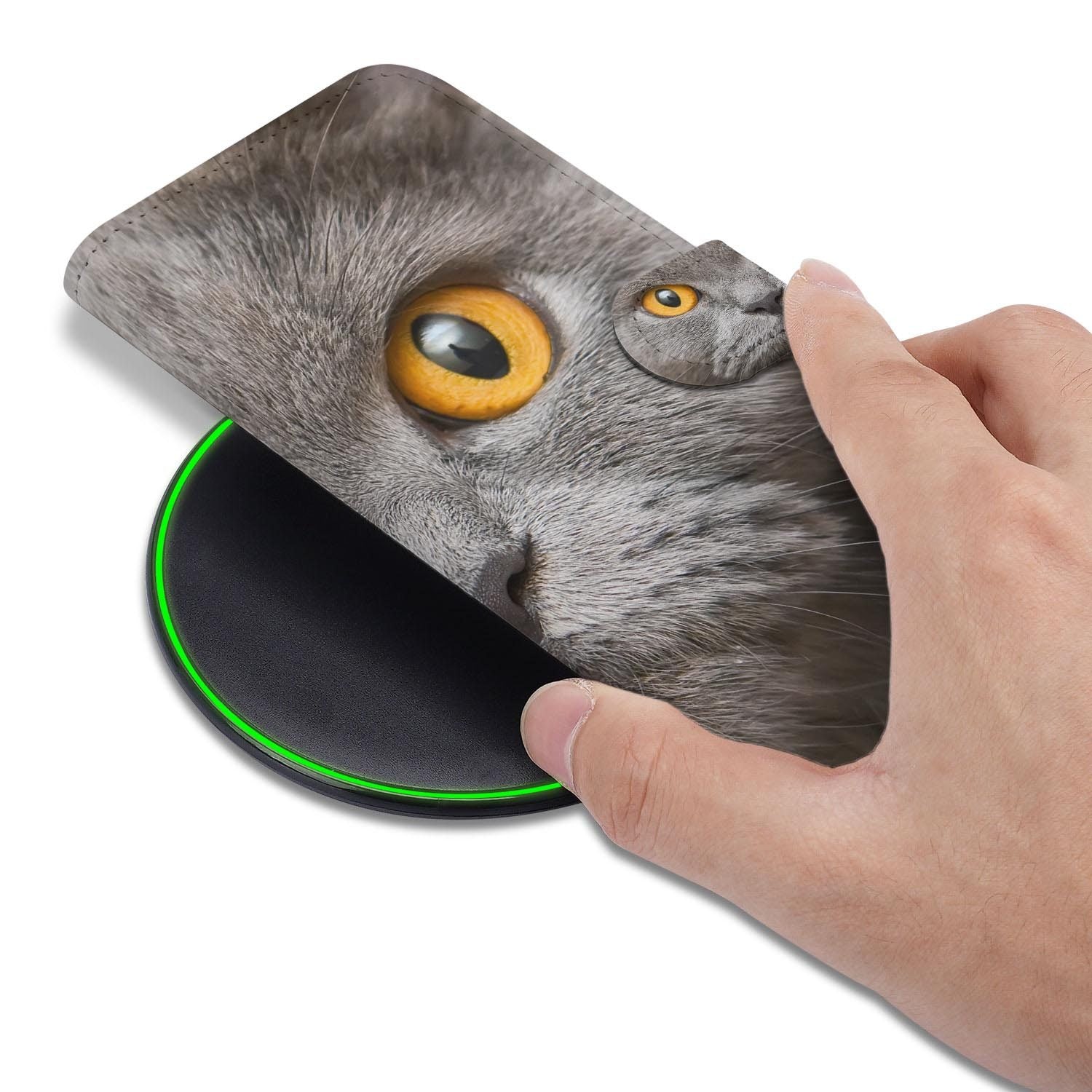 Samsung Galaxy S26 FE hoesje met pasjeshouder en Britse Korthaar opdruk