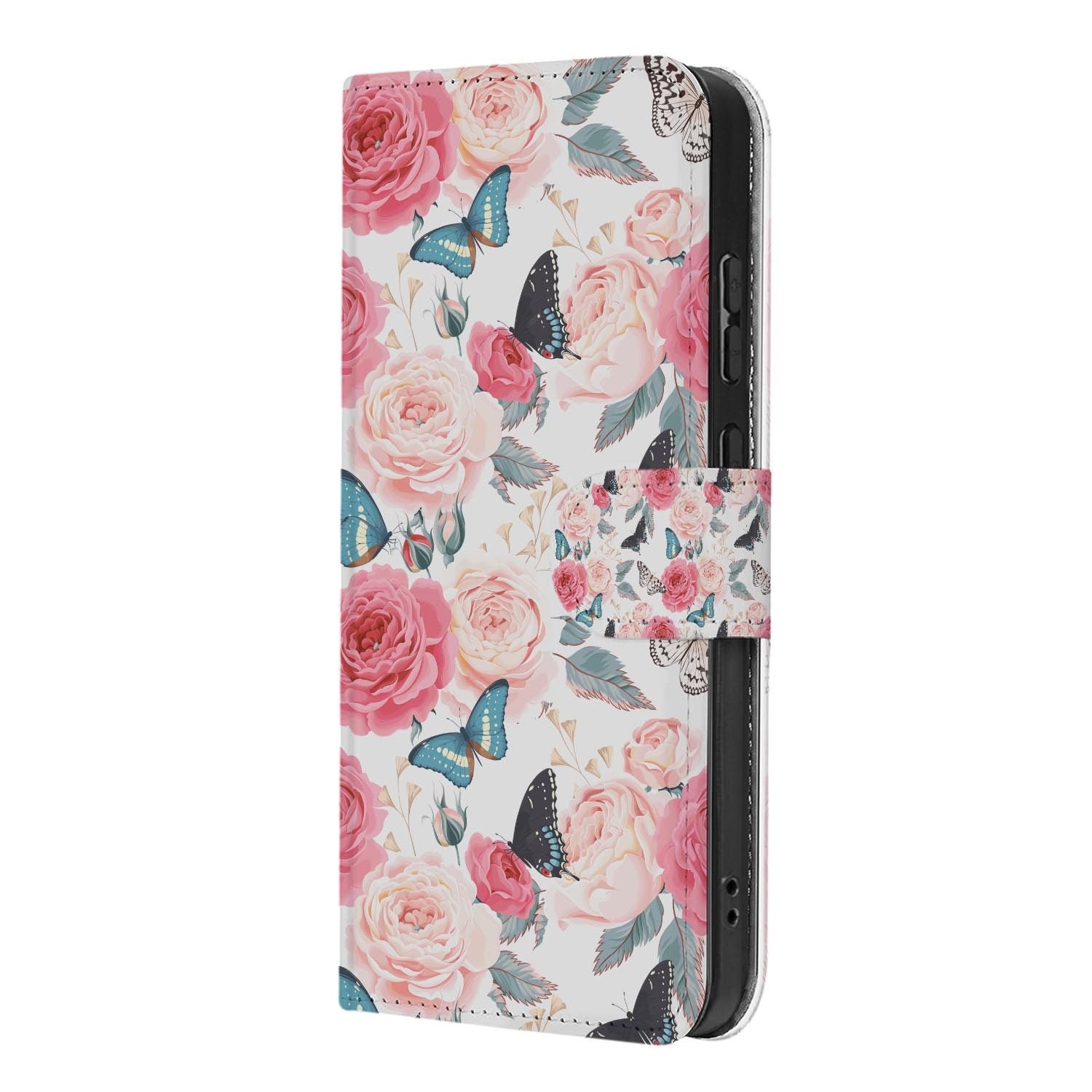 Kunstleren klaphoesje Butterfly Roses voor Samsung Galaxy S26 FE