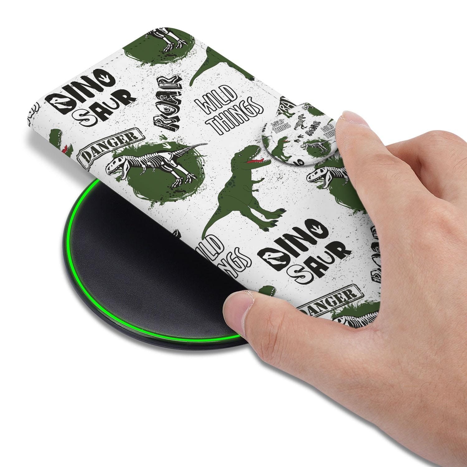 Dinosaurus hoesje met pasjeshouder voor Samsung Galaxy S26 FE