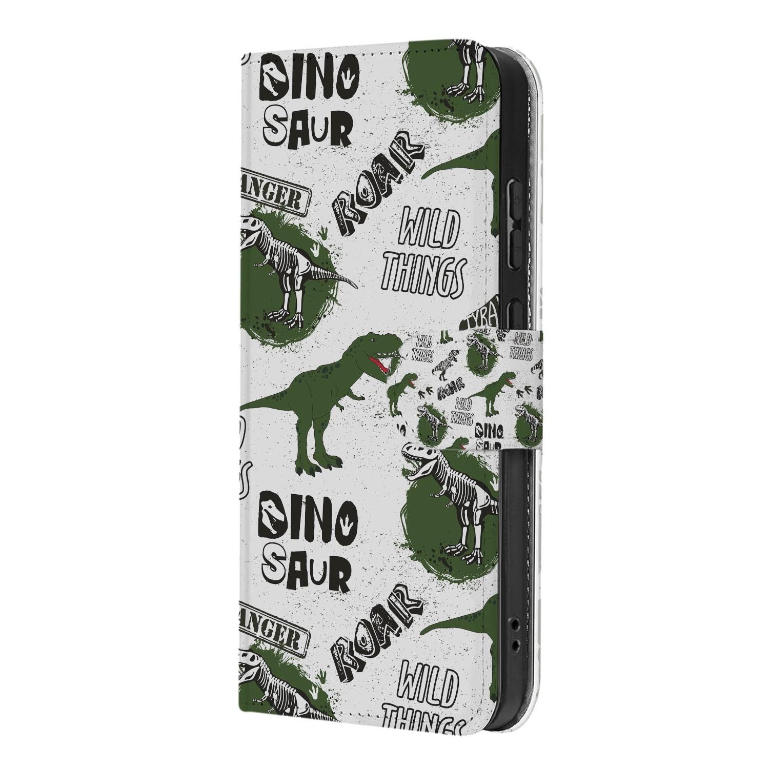 Kunstleren klaphoesje Samsung Galaxy S26 FE, Dinosaurus design uit de collectie Dieren