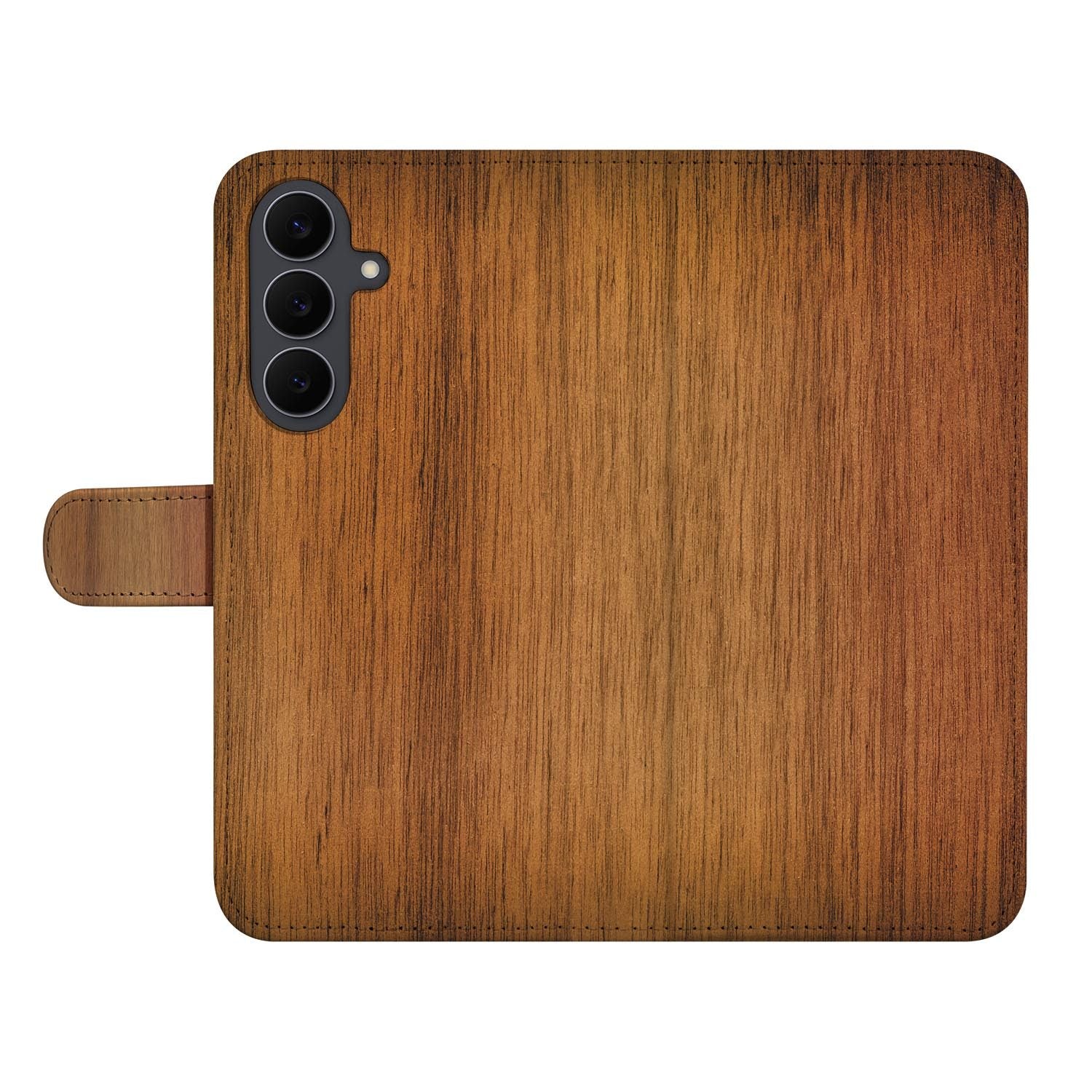 Kunstleren klaphoesje Donker Hout voor de Samsung Galaxy S26 FE