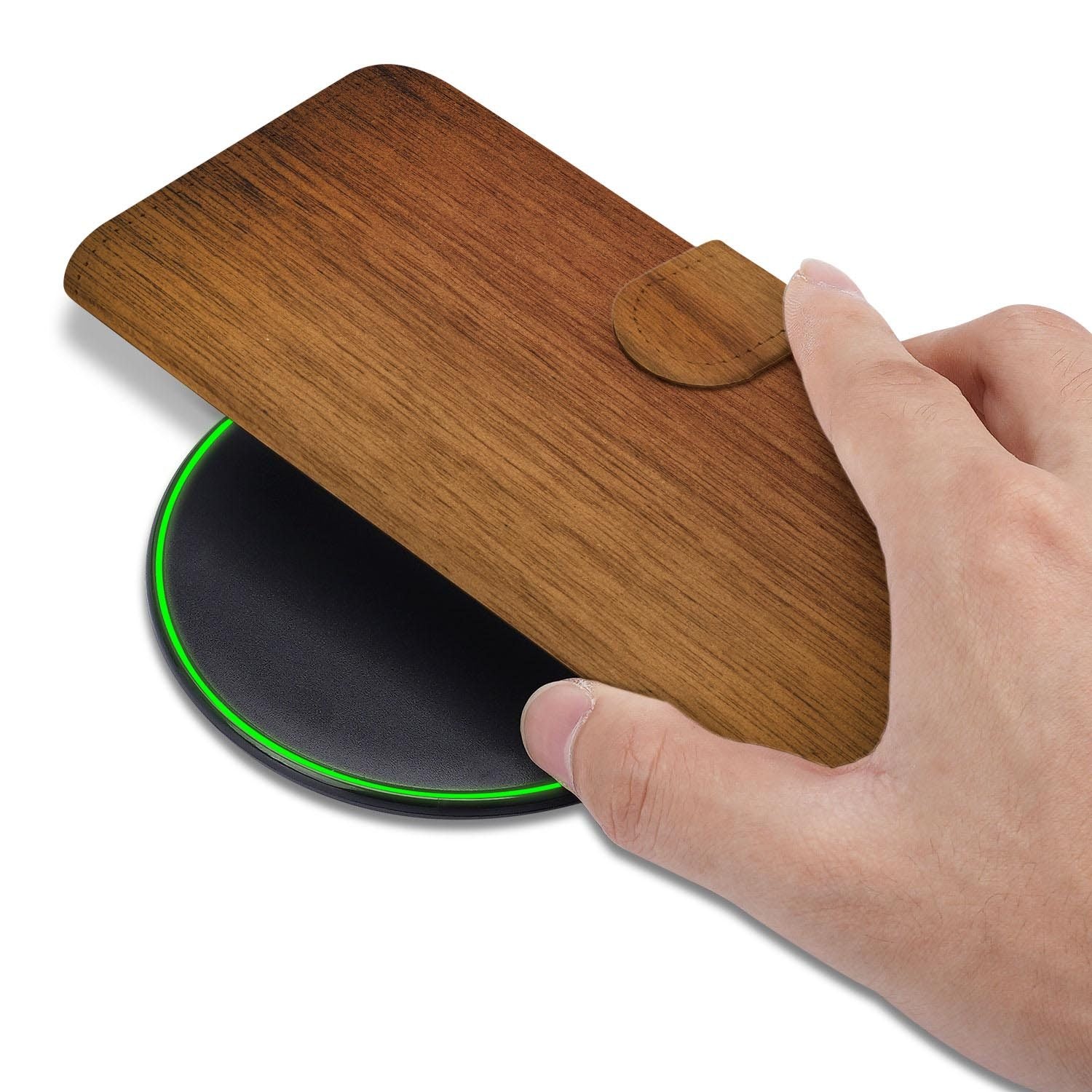 Wallet hoesje Samsung Galaxy S26 FE met Donker Hout print