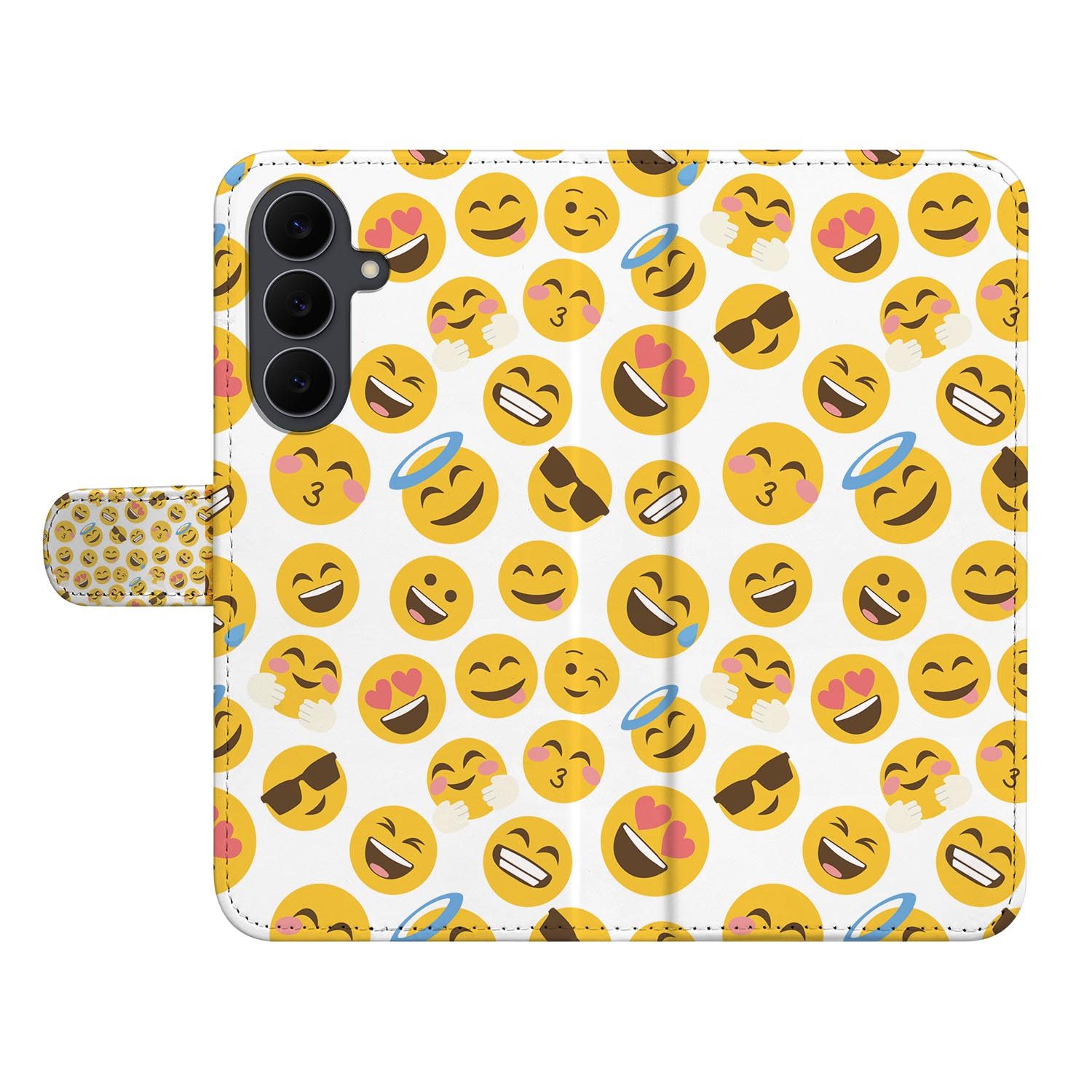 Book case met kleurrijke Emoji-print voor de Samsung Galaxy S26 FE