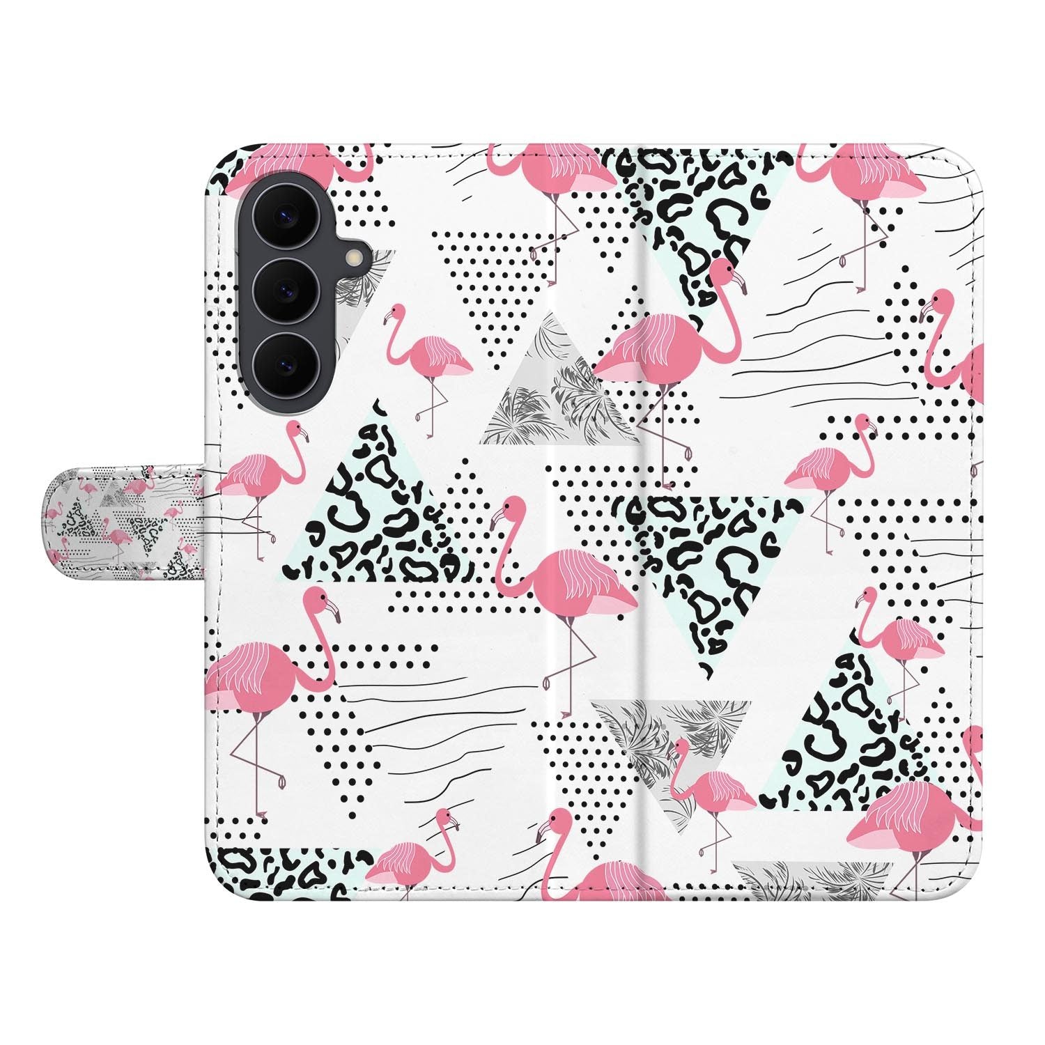 Flamingo Triangle book case voor de Samsung Galaxy S26 FE met vakjes voor pasjes