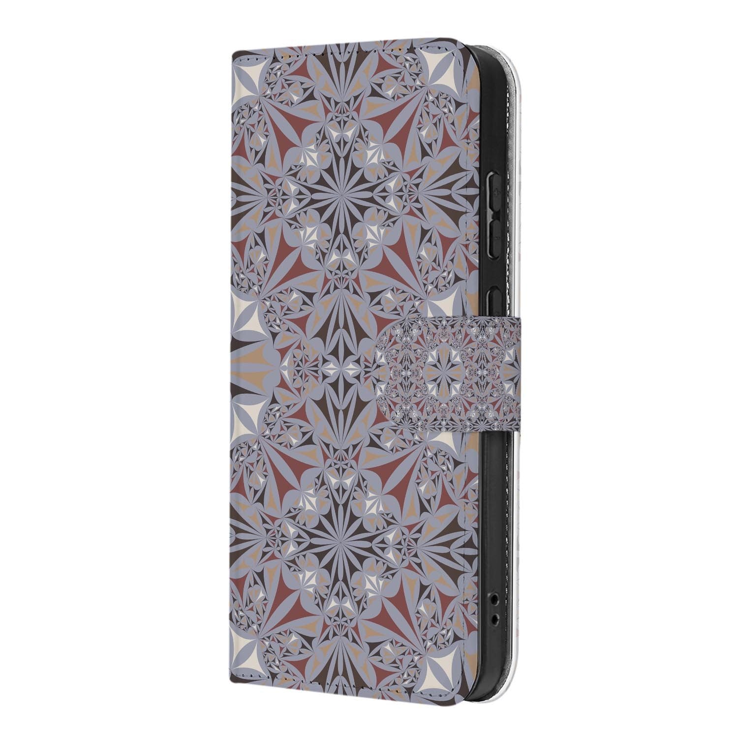 Kunstleren klaphoesje met Flower Tiles print voor de Samsung Galaxy S26 FE