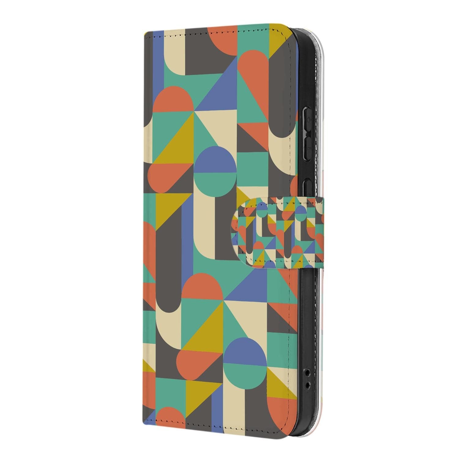 Kunstleren klaphoesje met Funky Retro design voor Samsung Galaxy S26 FE