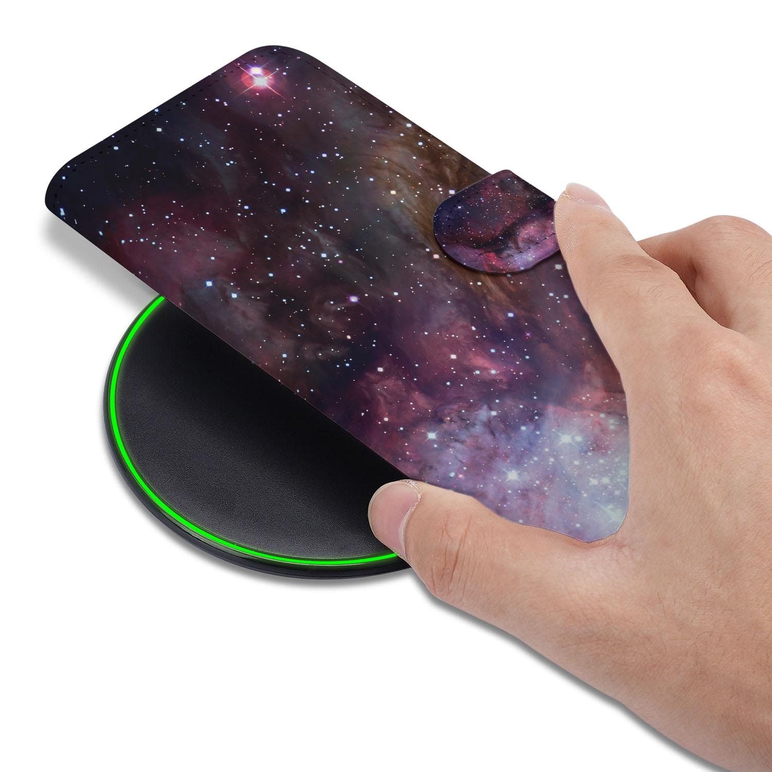 Samsung Galaxy S26 FE hoesje met pasjeshouder en paars Galaxy design