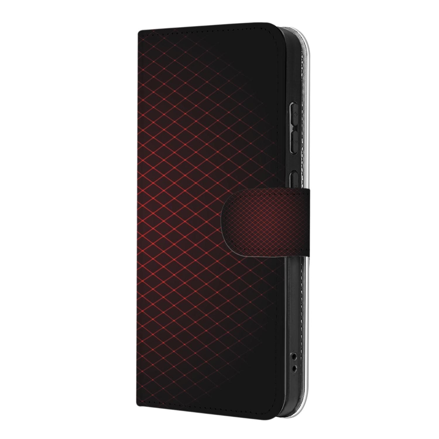 Wallet hoesje Samsung Galaxy S26 FE in het design Geruit Rood met magneetsluiting
