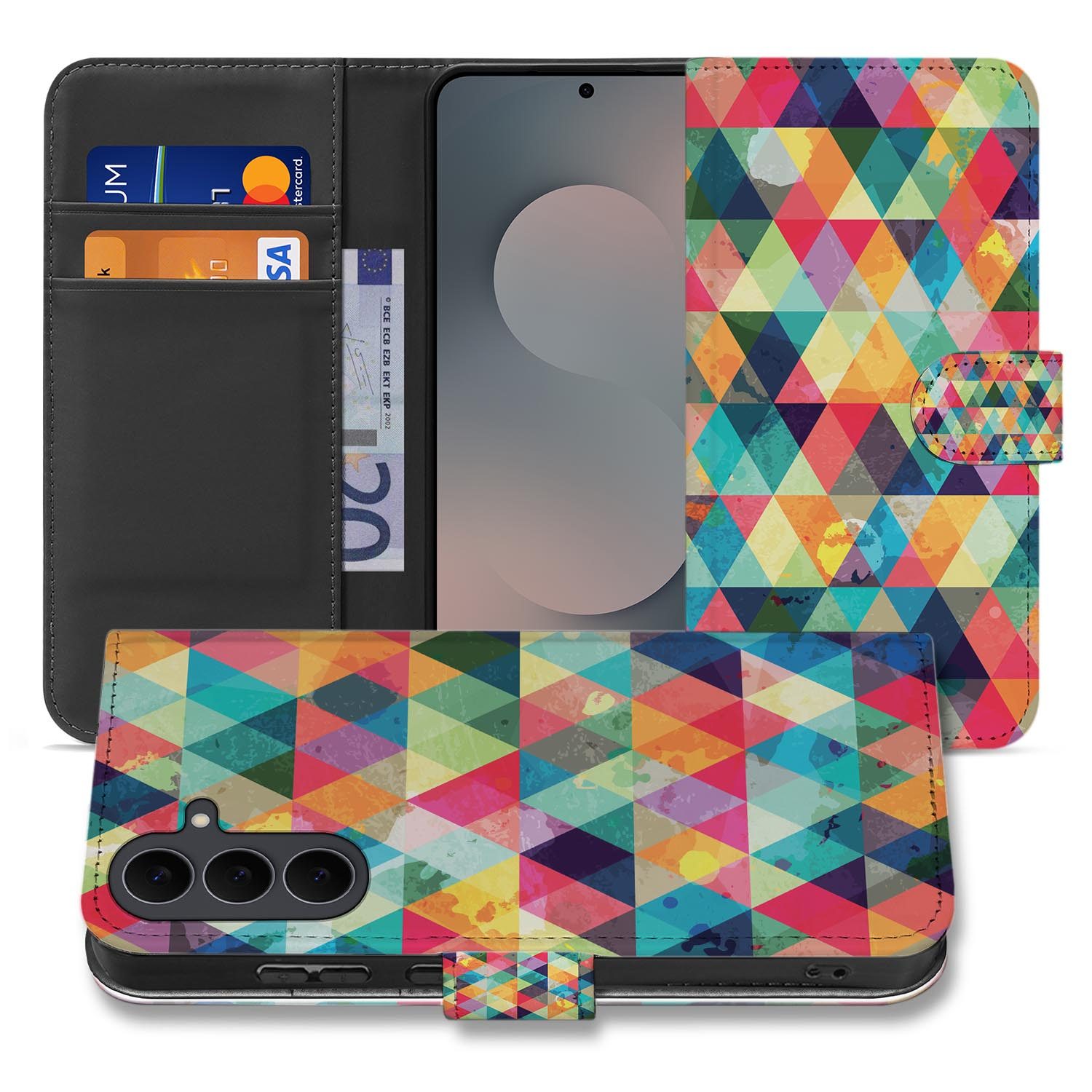 Bookcase hoesje met design Geruit voor de Samsung Galaxy S26 FE