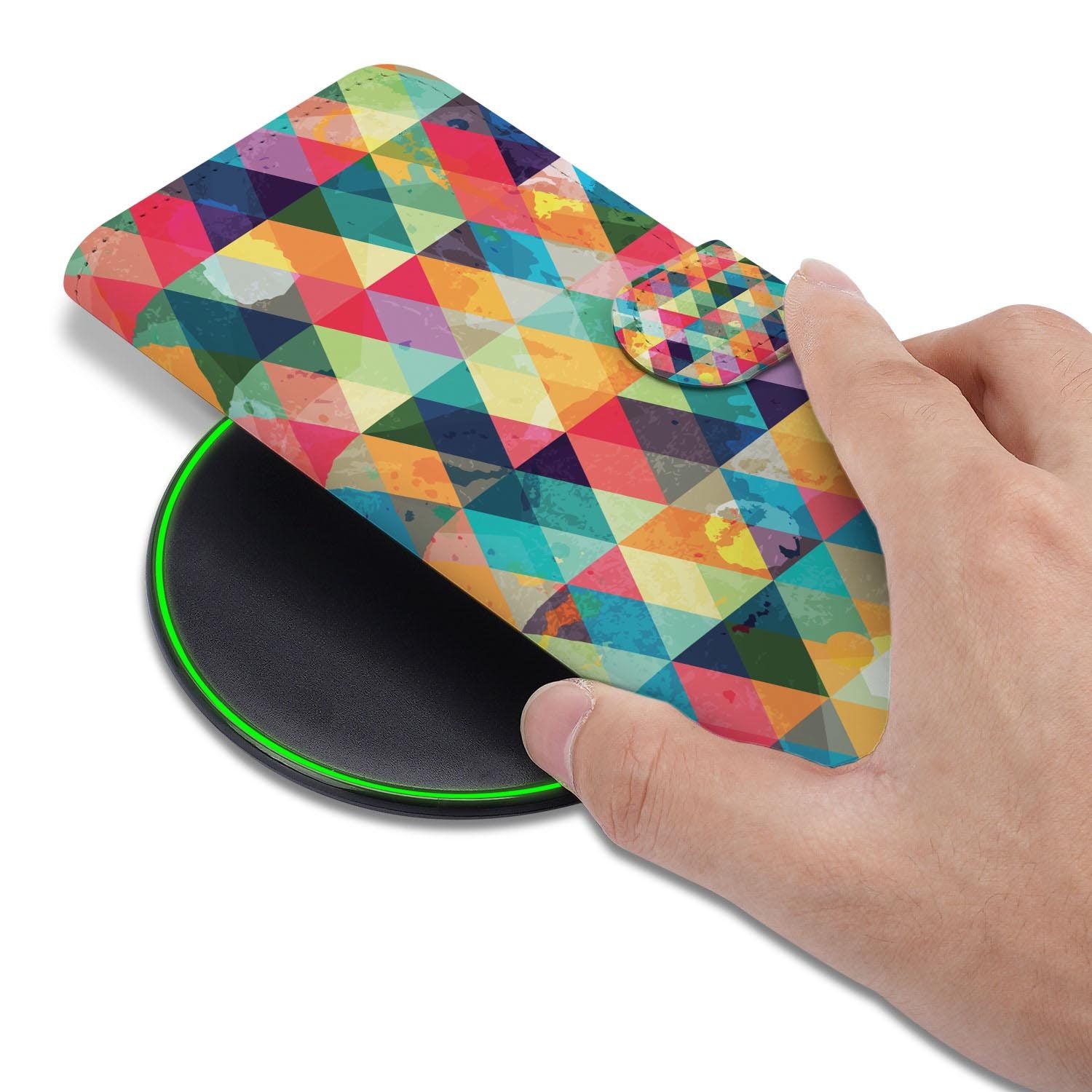 Hoesje met pasjeshouder in ruitdesign Geruit voor de Samsung Galaxy S26 FE