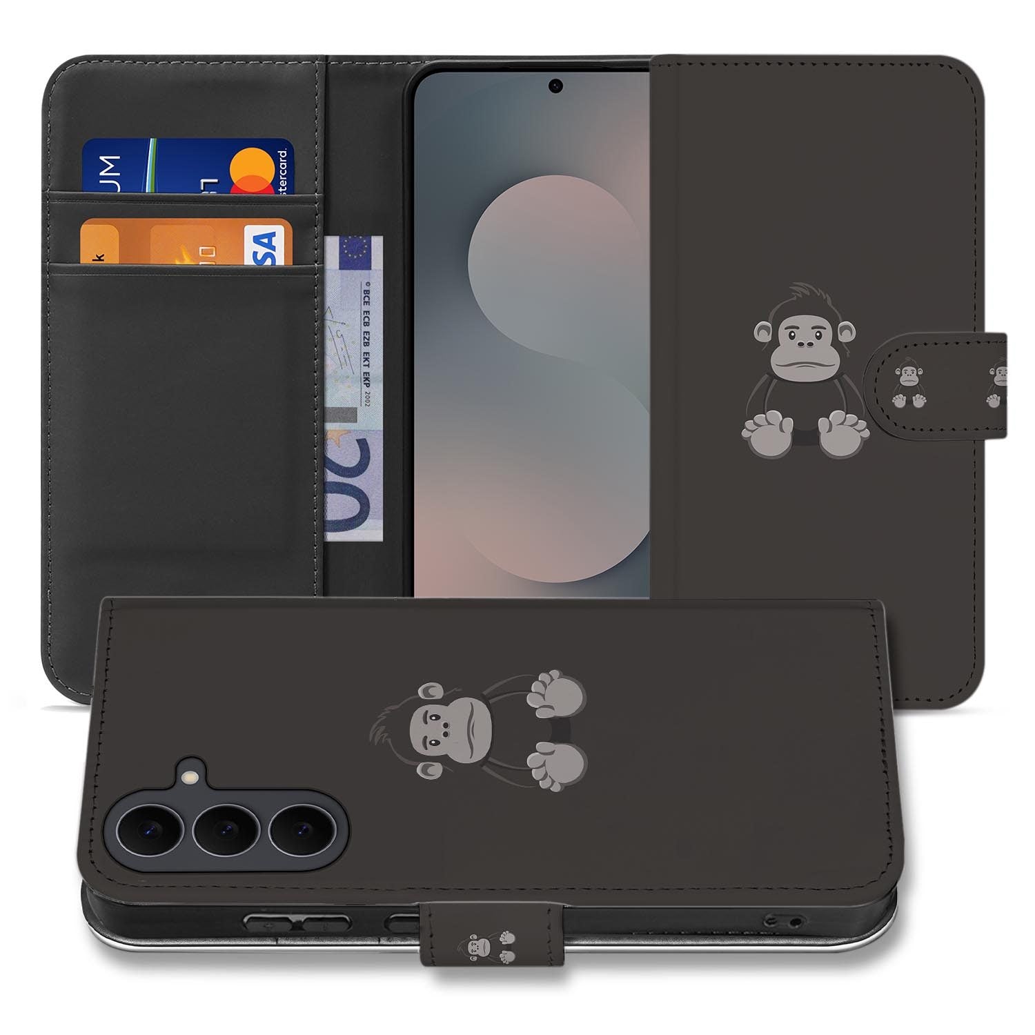 Samsung Galaxy S26 FE bookcase hoesje met bruin Gorilla design
