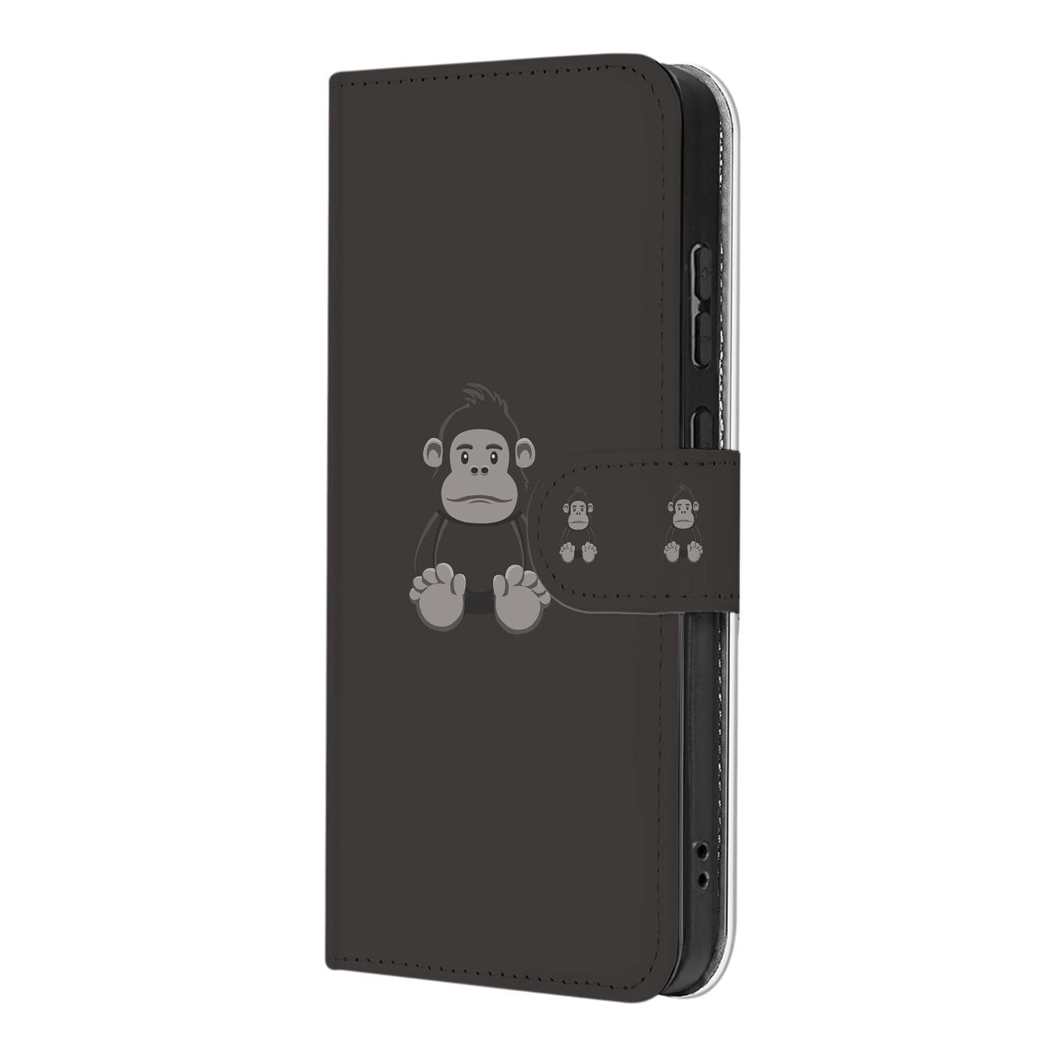Book case met Gorilla design voor de Samsung Galaxy S26 FE, geprint op kunstleer