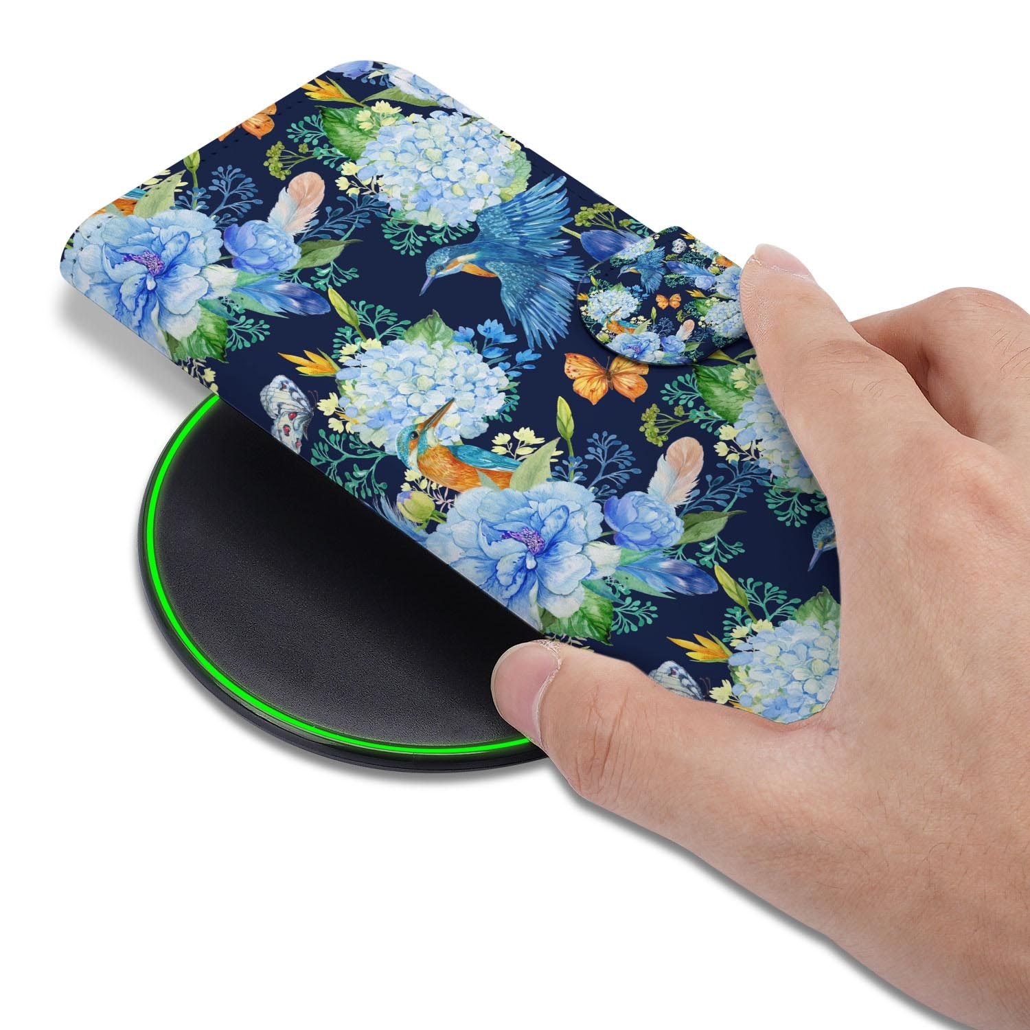 Samsung Galaxy S26 FE hoesje met pasjeshouder en IJsvogel-opdruk