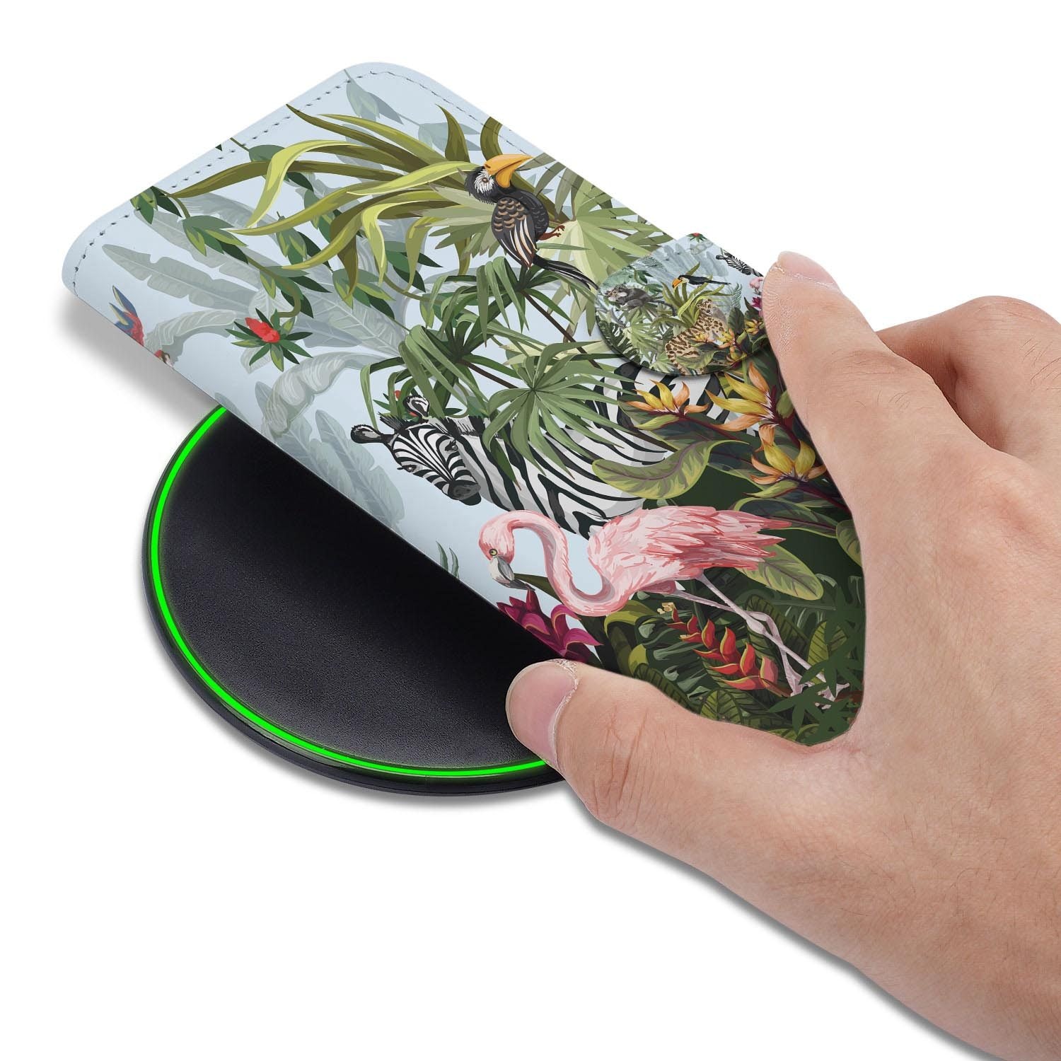 Samsung Galaxy S26 FE book case met meerkleurig Jungle motief